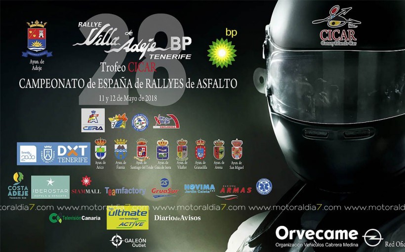 Presentado el cartel del 28º Rally Villa de Adeje BP Tenerife Trofeo Cicar.