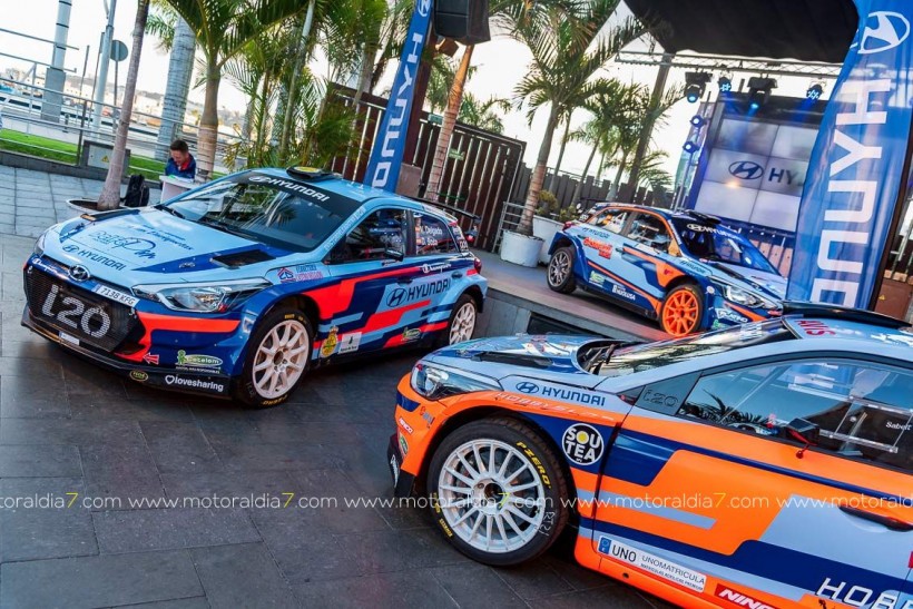 Siete Hyundai i20 R5 en el Rally Islas Canarias