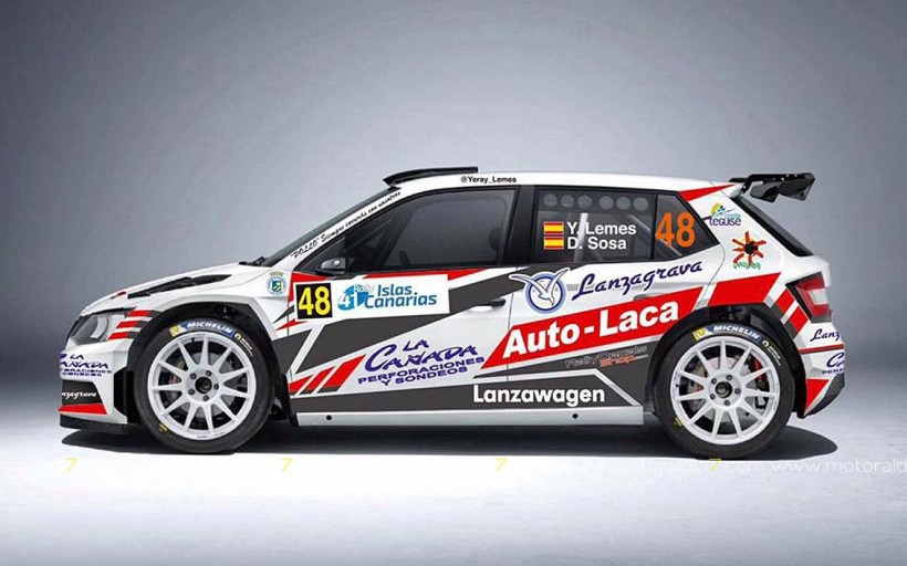 Yeray Lemes ya tiene decorado su Fabia R5 para el Rally Islas Canarias