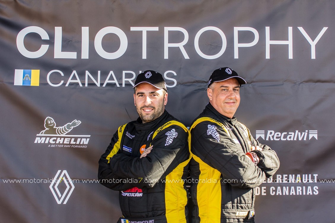 Manuel Hernández y David Bethencourt,  en la segunda cita de la Clio Trophy Canarias