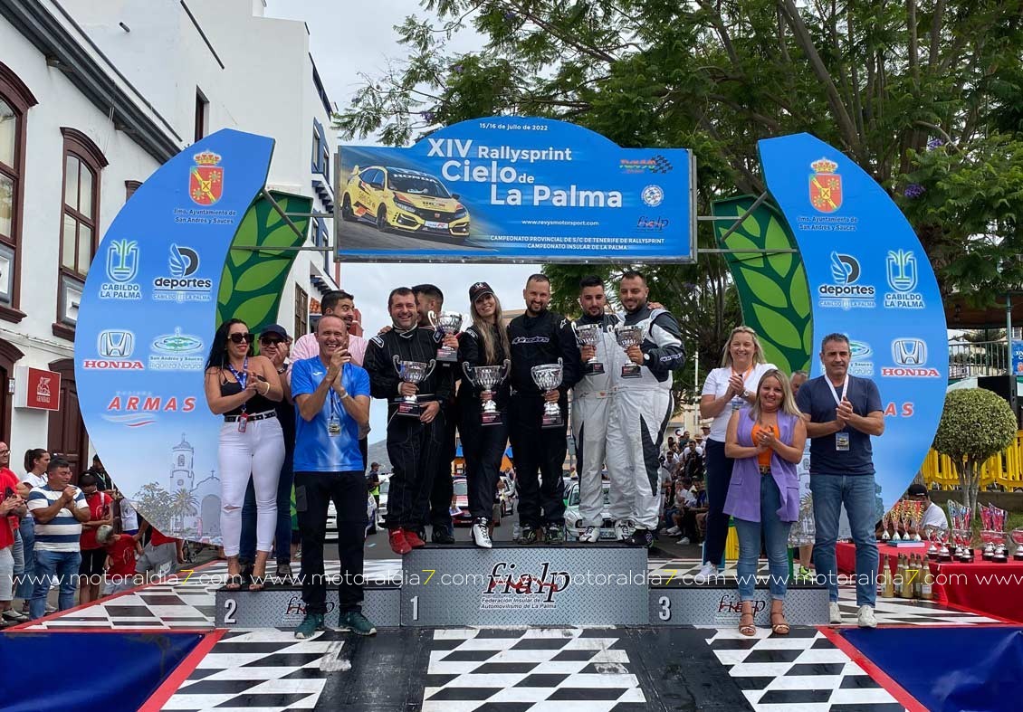 Carlos Alexis Martín-Itahisa Rodríguez, con Honda, se imponen en el XIV Rallysprint Cielo de La Palma