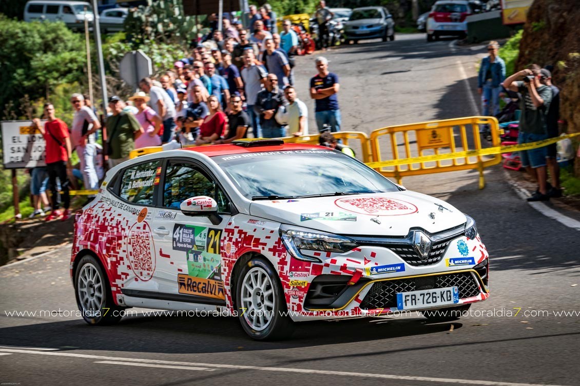 Manuel Hernández y David Bethencourt,  terceros en Teror y terceros en la Clio Trophy Canarias