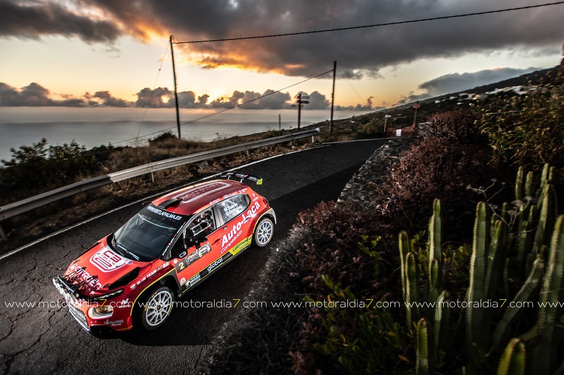 Suárez y González mandan en el Rally Senderos de La Palma