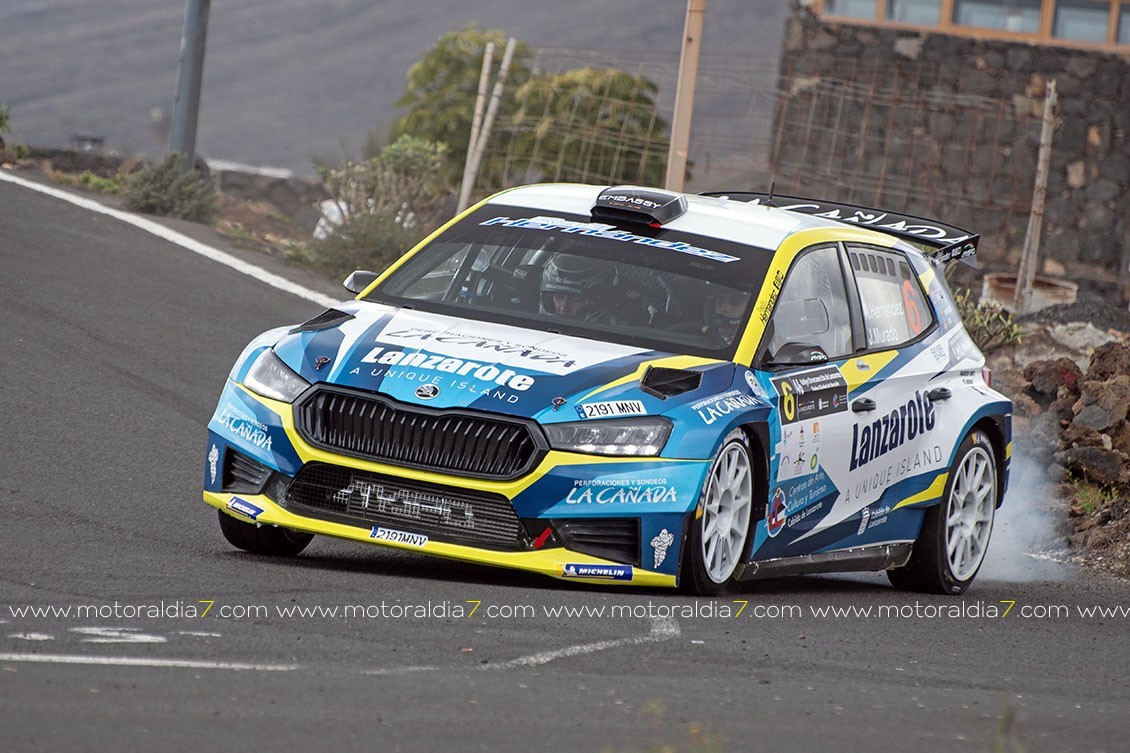 Victoria de Yeray Lemes y Aitor Cambeiro en el Rally Isla de Lanzarote