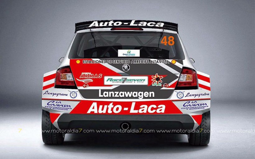 Yeray Lemes ya tiene decorado su Fabia R5 para el Rally Islas Canarias