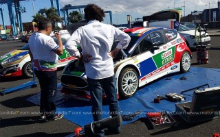Los equipos se preparan para el día de tests en el Rally Islas Canarias