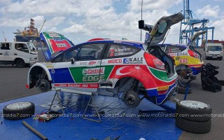 Los equipos se preparan para el día de tests en el Rally Islas Canarias