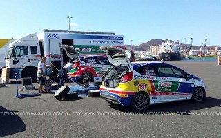 Los equipos se preparan para el día de tests en el Rally Islas Canarias