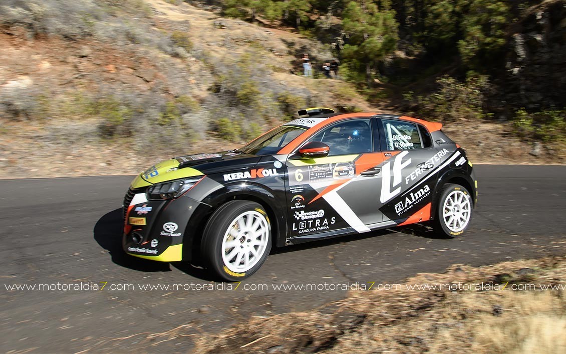 Suárez y González mandan en el Rally Senderos de La Palma