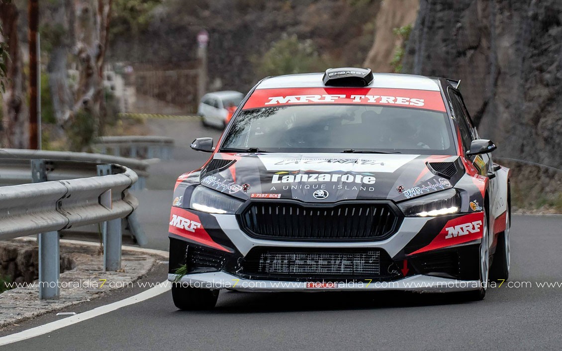 Cruz defiende su liderato en el Rally Ciudad de La Laguna